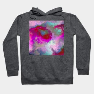 Hope and Prayers in a Pink Turquoise and Magenta Mist Hoodie